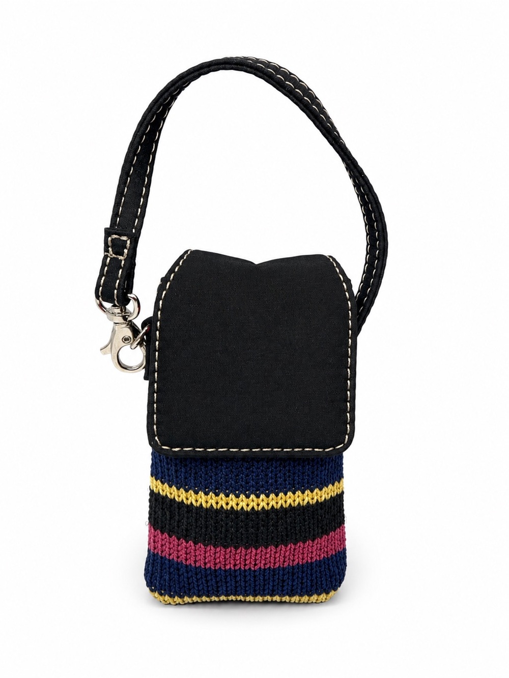 The Sak Striped Knit Cell Phone Wristlet Mini Pouch 5” x 3” x 1”